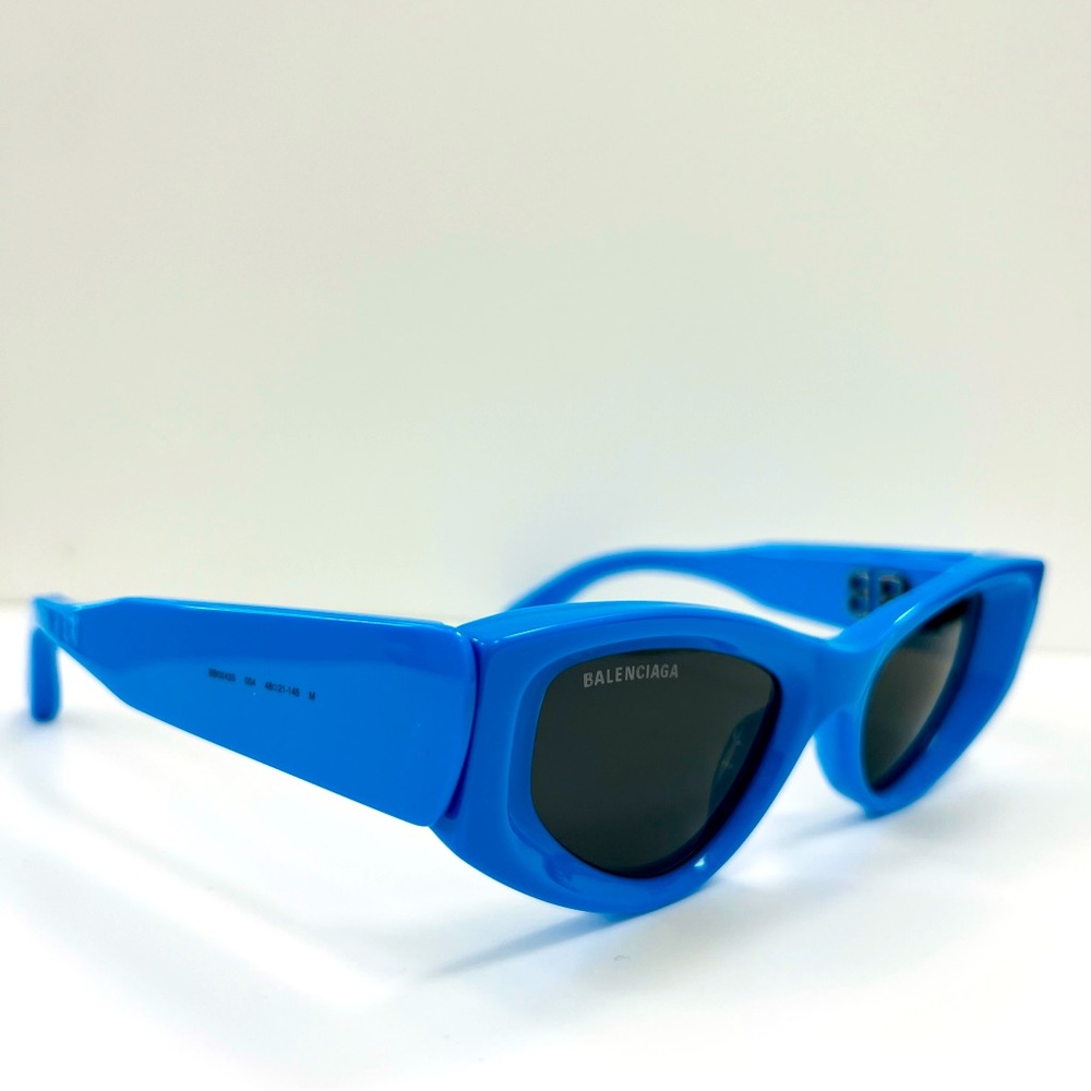 Balenciaga BB0243S 004 Blue Cat-eye Sunglasses